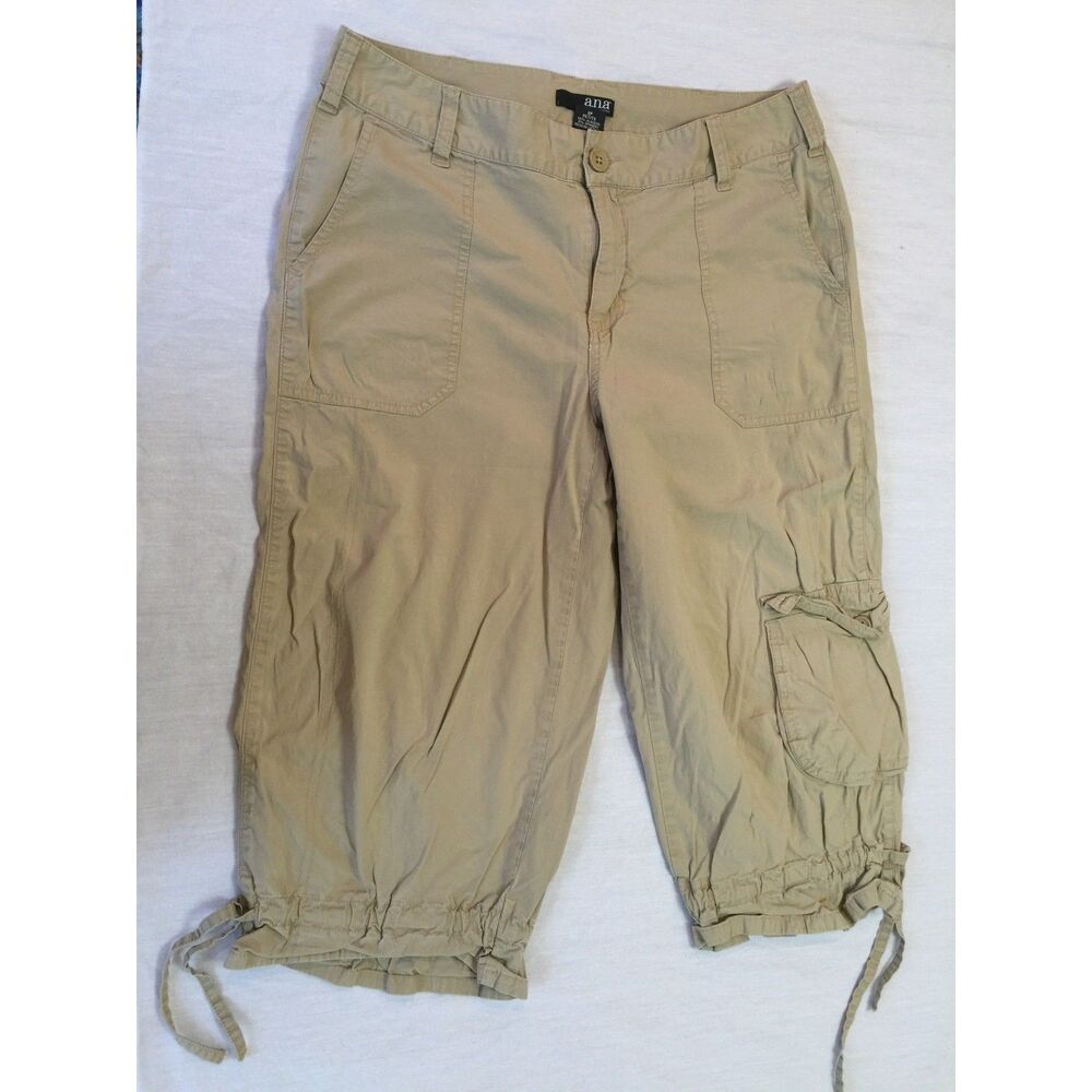ANA WOMENS CARGO CAPRIS PANTS SIZE 8P